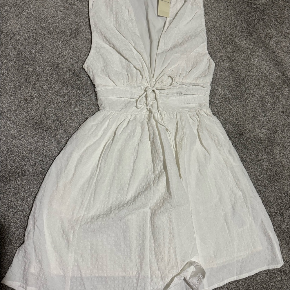 Abercrombie & Fitch White Halter Sundress